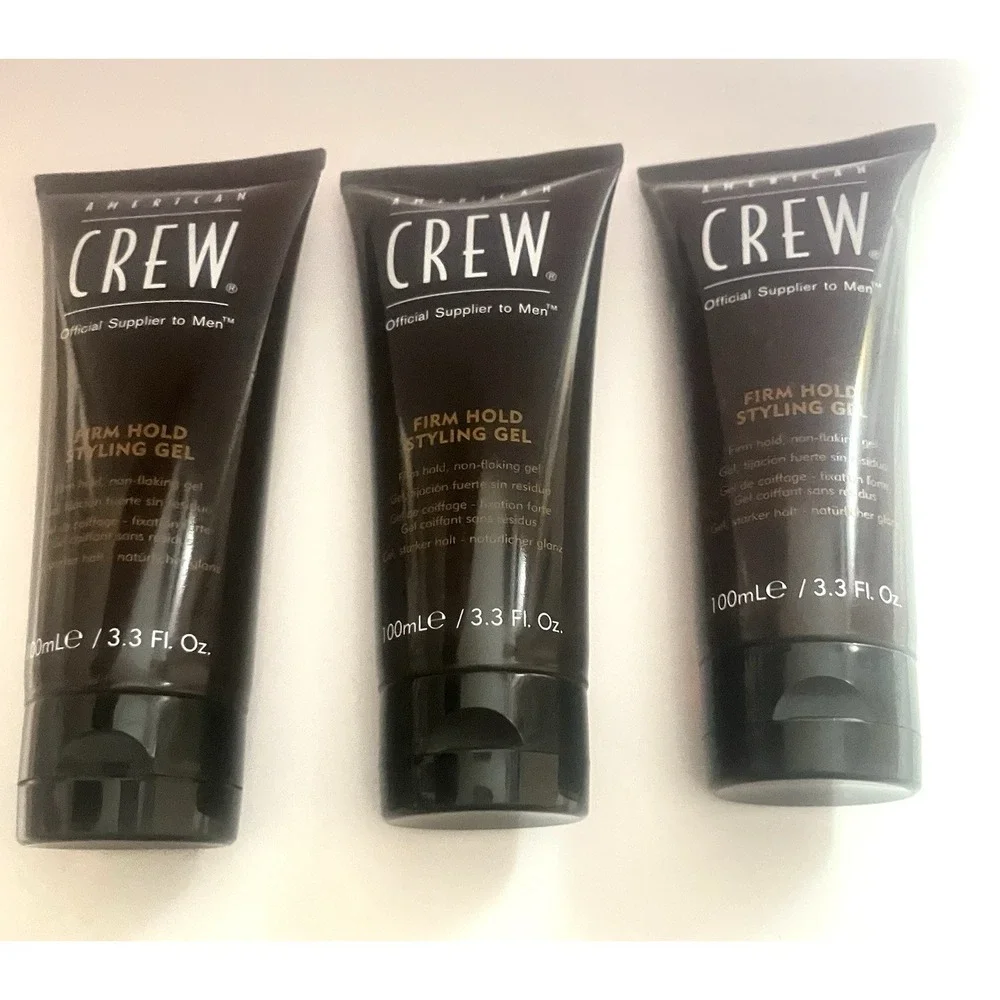 American Crew Firm Hold Styling Gel Unisex 3.3oz Clear New Set of 3 Alcohol Free